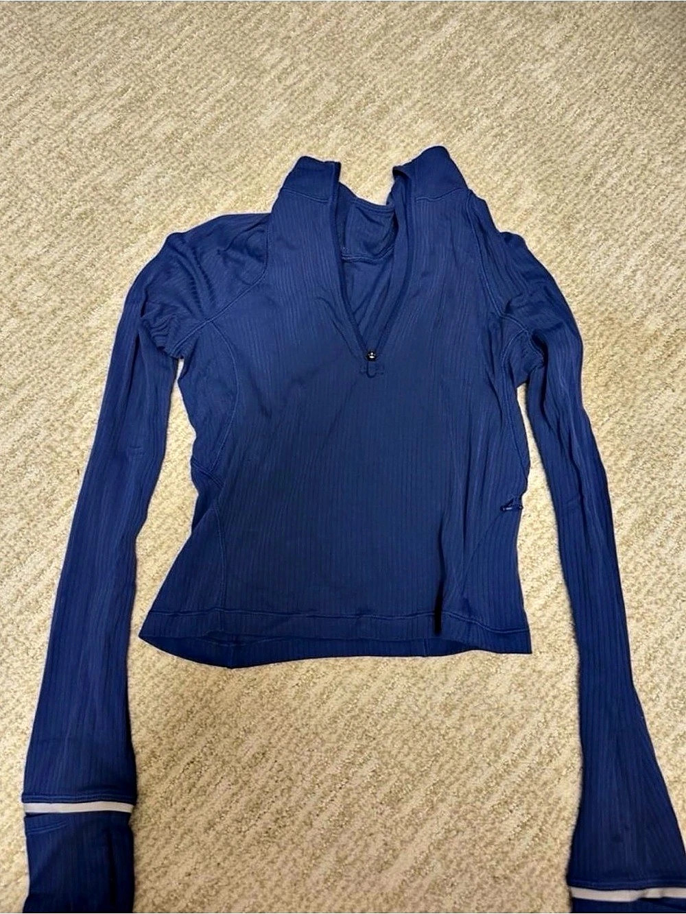 lululemon size 4 Define Cropped Half Zip *Luon Blue Athletic Top